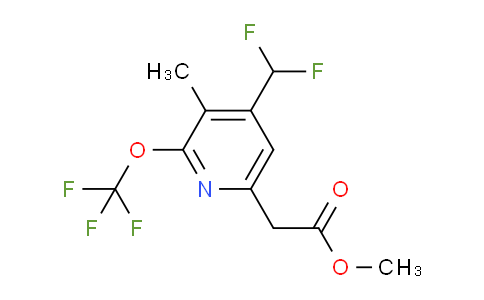 Methyl 4-(difluoromethyl)-3-methyl-2-(trifluoromethoxy)pyridine-6-acetate