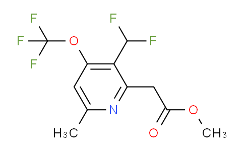Methyl 3-(difluoromethyl)-6-methyl-4-(trifluoromethoxy)pyridine-2-acetate