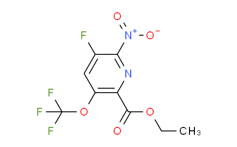 Ethyl 3-fluoro-2-nitro-5-(trifluoromethoxy)pyridine-6-carboxylate