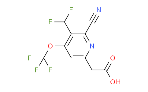 2-Cyano-3-(difluoromethyl)-4-(trifluoromethoxy)pyridine-6-acetic acid