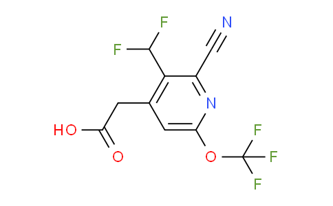 2-Cyano-3-(difluoromethyl)-6-(trifluoromethoxy)pyridine-4-acetic acid