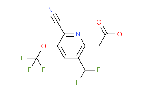 AM212972 | 1804322-91-5 | 2-Cyano-5-(difluoromethyl)-3-(trifluoromethoxy)pyridine-6-acetic acid