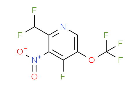 2-(Difluoromethyl)-4-fluoro-3-nitro-5-(trifluoromethoxy)pyridine
