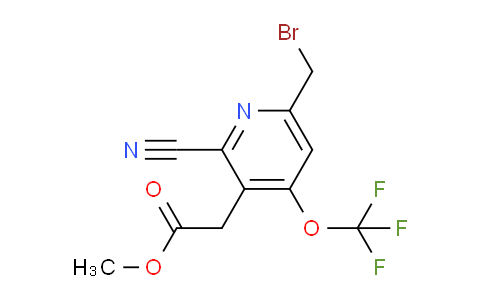 Methyl 6-(bromomethyl)-2-cyano-4-(trifluoromethoxy)pyridine-3-acetate