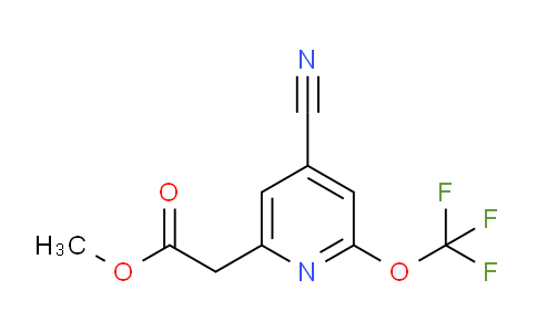 Methyl 4-cyano-2-(trifluoromethoxy)pyridine-6-acetate