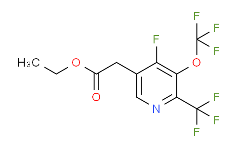 Ethyl 4-fluoro-3-(trifluoromethoxy)-2-(trifluoromethyl)pyridine-5-acetate