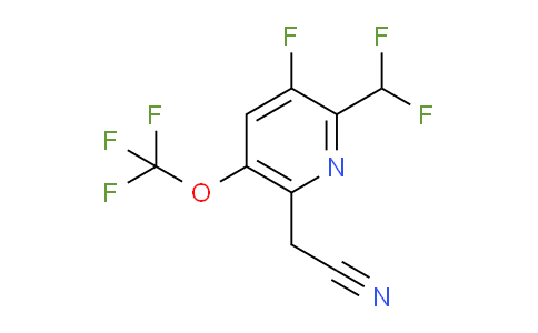 2-(Difluoromethyl)-3-fluoro-5-(trifluoromethoxy)pyridine-6-acetonitrile