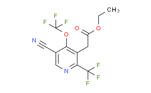Ethyl 5-cyano-4-(trifluoromethoxy)-2-(trifluoromethyl)pyridine-3-acetate