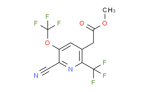 Methyl 2-cyano-3-(trifluoromethoxy)-6-(trifluoromethyl)pyridine-5-acetate