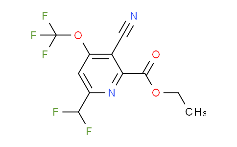 Ethyl 3-cyano-6-(difluoromethyl)-4-(trifluoromethoxy)pyridine-2-carboxylate