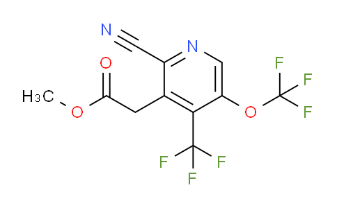 Methyl 2-cyano-5-(trifluoromethoxy)-4-(trifluoromethyl)pyridine-3-acetate