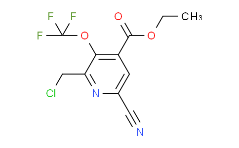 Ethyl 2-(chloromethyl)-6-cyano-3-(trifluoromethoxy)pyridine-4-carboxylate
