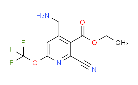 Ethyl 4-(aminomethyl)-2-cyano-6-(trifluoromethoxy)pyridine-3-carboxylate