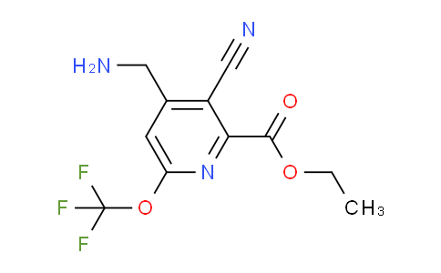 Ethyl 4-(aminomethyl)-3-cyano-6-(trifluoromethoxy)pyridine-2-carboxylate