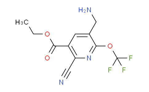 Ethyl 3-(aminomethyl)-6-cyano-2-(trifluoromethoxy)pyridine-5-carboxylate