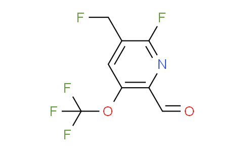 2-Fluoro-3-(fluoromethyl)-5-(trifluoromethoxy)pyridine-6-carboxaldehyde