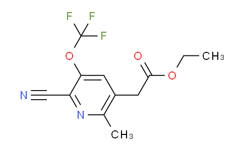 Ethyl 2-cyano-6-methyl-3-(trifluoromethoxy)pyridine-5-acetate