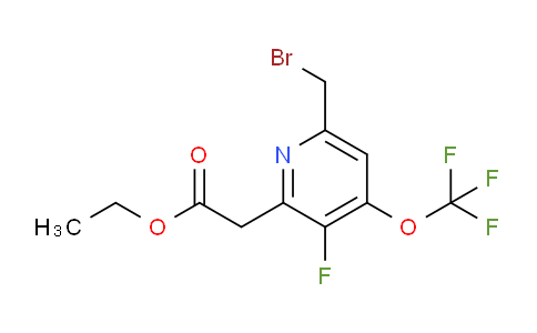 Ethyl 6-(bromomethyl)-3-fluoro-4-(trifluoromethoxy)pyridine-2-acetate