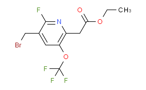 Ethyl 3-(bromomethyl)-2-fluoro-5-(trifluoromethoxy)pyridine-6-acetate