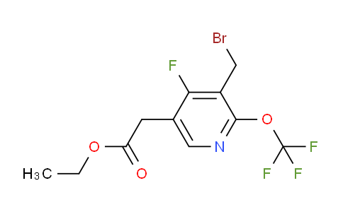 Ethyl 3-(bromomethyl)-4-fluoro-2-(trifluoromethoxy)pyridine-5-acetate