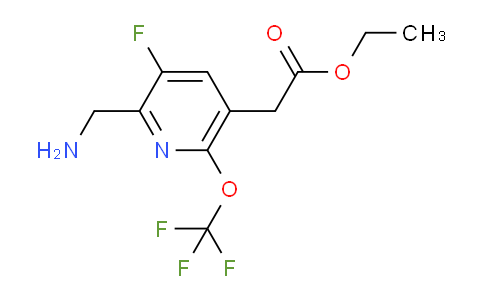 Ethyl 2-(aminomethyl)-3-fluoro-6-(trifluoromethoxy)pyridine-5-acetate