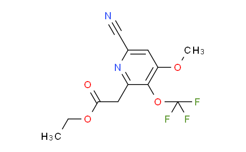 Ethyl 6-cyano-4-methoxy-3-(trifluoromethoxy)pyridine-2-acetate