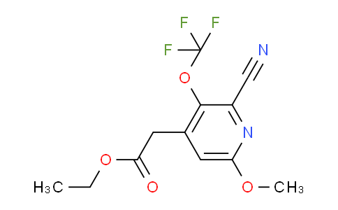 Ethyl 2-cyano-6-methoxy-3-(trifluoromethoxy)pyridine-4-acetate