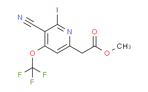 Methyl 3-cyano-2-iodo-4-(trifluoromethoxy)pyridine-6-acetate