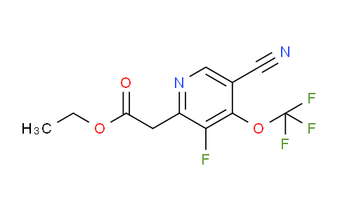 Ethyl 5-cyano-3-fluoro-4-(trifluoromethoxy)pyridine-2-acetate