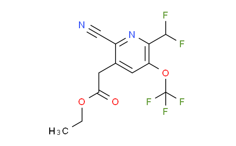 Ethyl 2-cyano-6-(difluoromethyl)-5-(trifluoromethoxy)pyridine-3-acetate