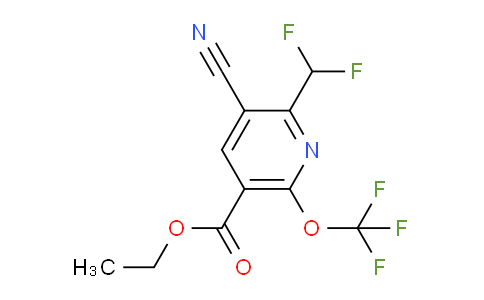 Ethyl 3-cyano-2-(difluoromethyl)-6-(trifluoromethoxy)pyridine-5-carboxylate