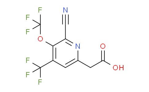 2-Cyano-3-(trifluoromethoxy)-4-(trifluoromethyl)pyridine-6-acetic acid