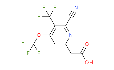 2-Cyano-4-(trifluoromethoxy)-3-(trifluoromethyl)pyridine-6-acetic acid