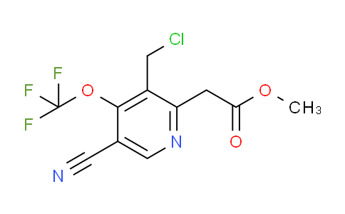 Methyl 3-(chloromethyl)-5-cyano-4-(trifluoromethoxy)pyridine-2-acetate