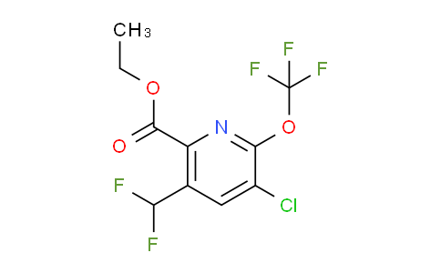 Ethyl 3-chloro-5-(difluoromethyl)-2-(trifluoromethoxy)pyridine-6-carboxylate