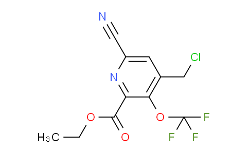 Ethyl 4-(chloromethyl)-6-cyano-3-(trifluoromethoxy)pyridine-2-carboxylate