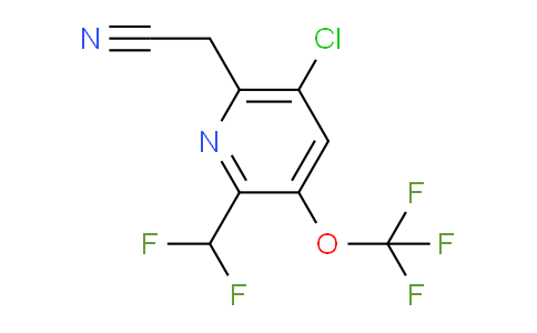 5-Chloro-2-(difluoromethyl)-3-(trifluoromethoxy)pyridine-6-acetonitrile