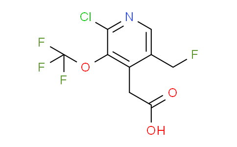 2-Chloro-5-(fluoromethyl)-3-(trifluoromethoxy)pyridine-4-acetic acid