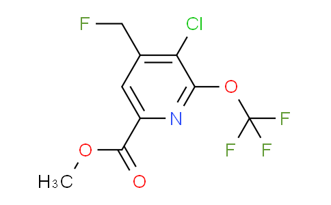 Methyl 3-chloro-4-(fluoromethyl)-2-(trifluoromethoxy)pyridine-6-carboxylate