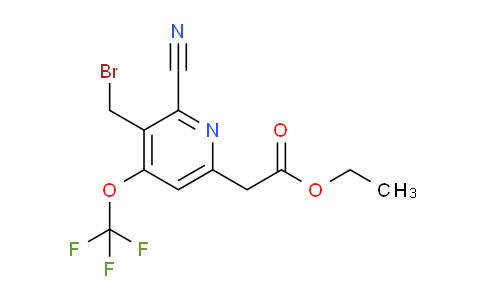 AM215320 | 1806073-45-9 | Ethyl 3-(bromomethyl)-2-cyano-4-(trifluoromethoxy)pyridine-6-acetate