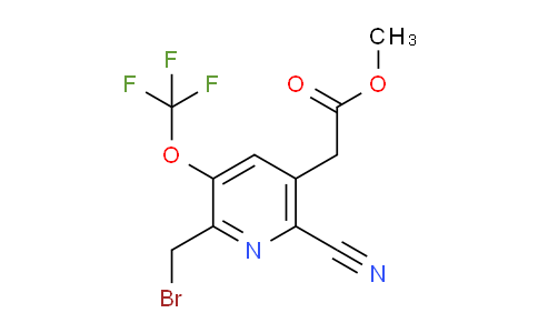 Methyl 2-(bromomethyl)-6-cyano-3-(trifluoromethoxy)pyridine-5-acetate