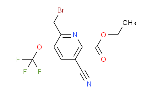 Ethyl 2-(bromomethyl)-5-cyano-3-(trifluoromethoxy)pyridine-6-carboxylate