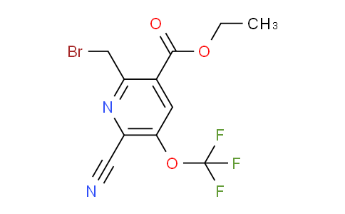 Ethyl 2-(bromomethyl)-6-cyano-5-(trifluoromethoxy)pyridine-3-carboxylate