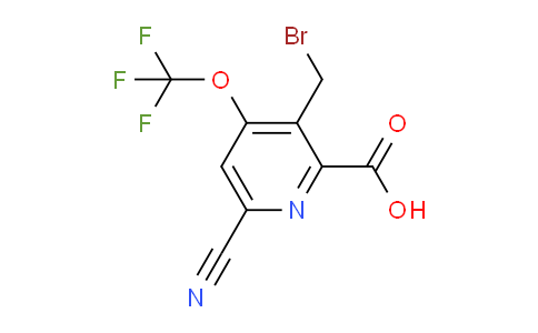 3-(Bromomethyl)-6-cyano-4-(trifluoromethoxy)pyridine-2-carboxylic acid