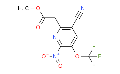 Methyl 5-cyano-2-nitro-3-(trifluoromethoxy)pyridine-6-acetate