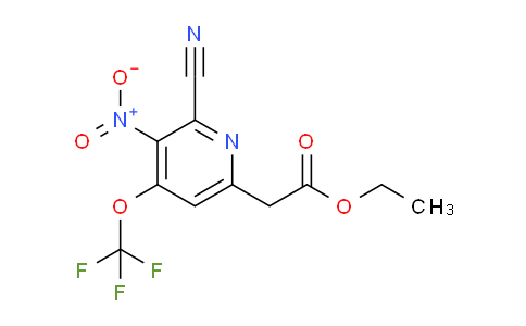 Ethyl 2-cyano-3-nitro-4-(trifluoromethoxy)pyridine-6-acetate