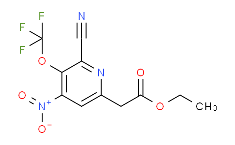 Ethyl 2-cyano-4-nitro-3-(trifluoromethoxy)pyridine-6-acetate