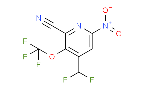 2-Cyano-4-(difluoromethyl)-6-nitro-3-(trifluoromethoxy)pyridine