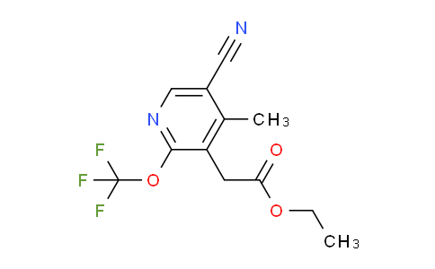 Ethyl 5-cyano-4-methyl-2-(trifluoromethoxy)pyridine-3-acetate