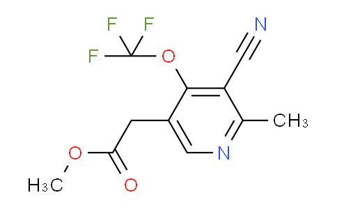 Methyl 3-cyano-2-methyl-4-(trifluoromethoxy)pyridine-5-acetate